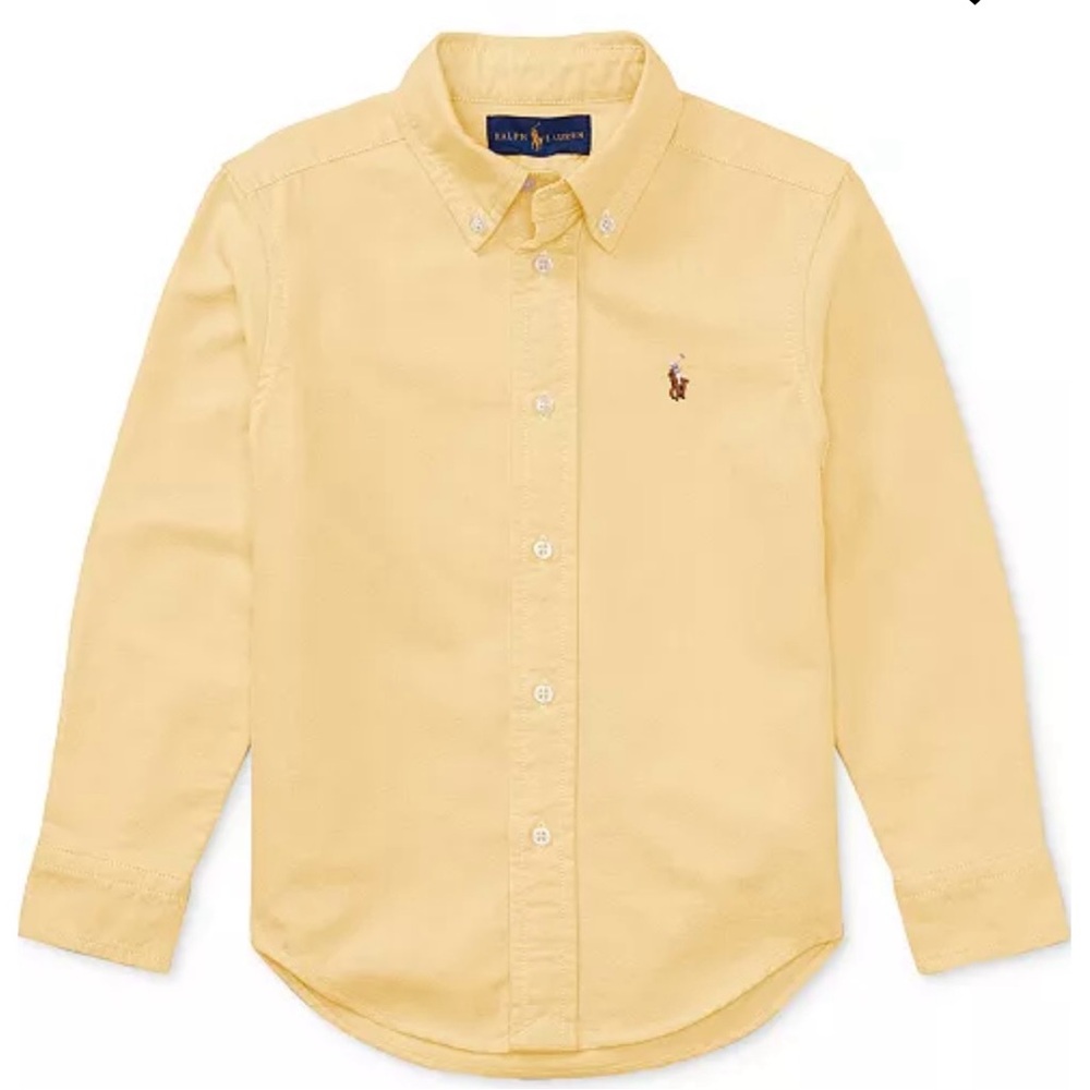 Polo Ralph Lauren Toddler and Little Boys Cotton Oxford Shirt 
Color - Yellow